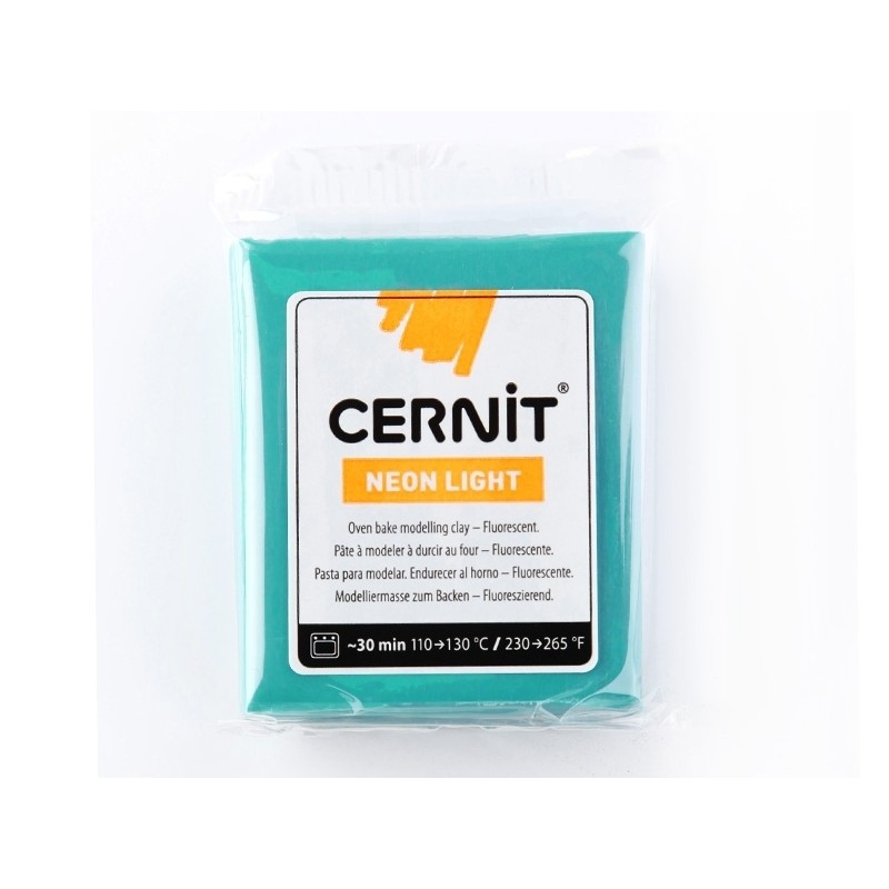 Pâte CERNIT 56g : Turquoise fluo Pâte CERNIT 56g : Turquoise fluo