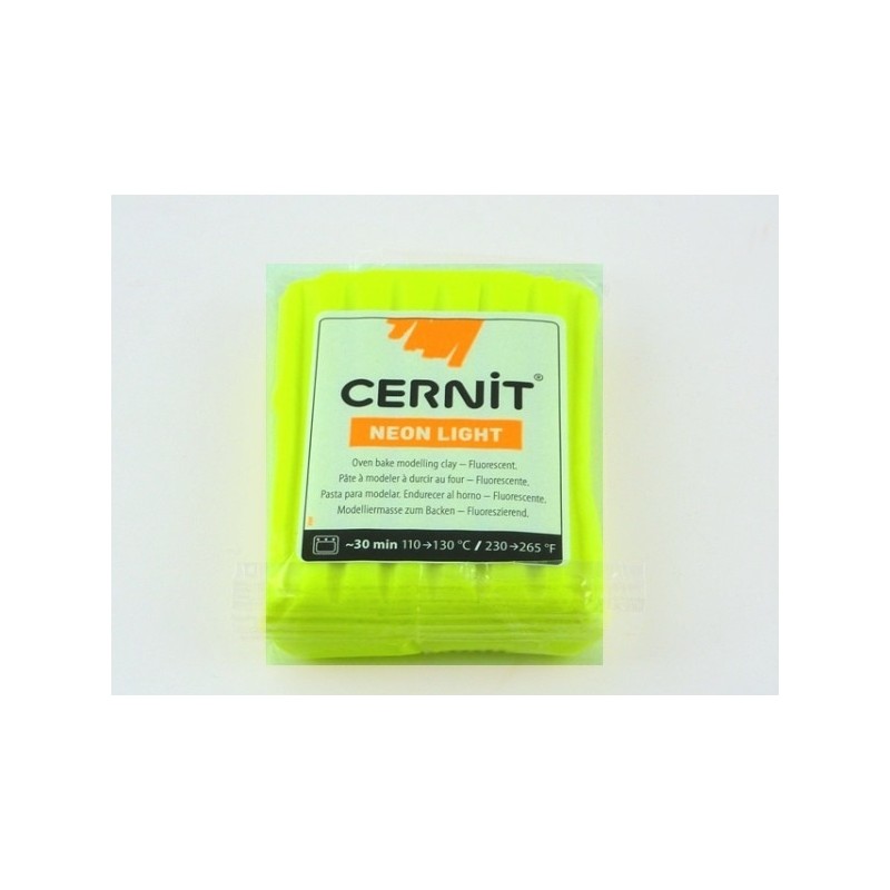 Pâte CERNIT 56g : Jaune fluo Pâte CERNIT 56g : Jaune fluo