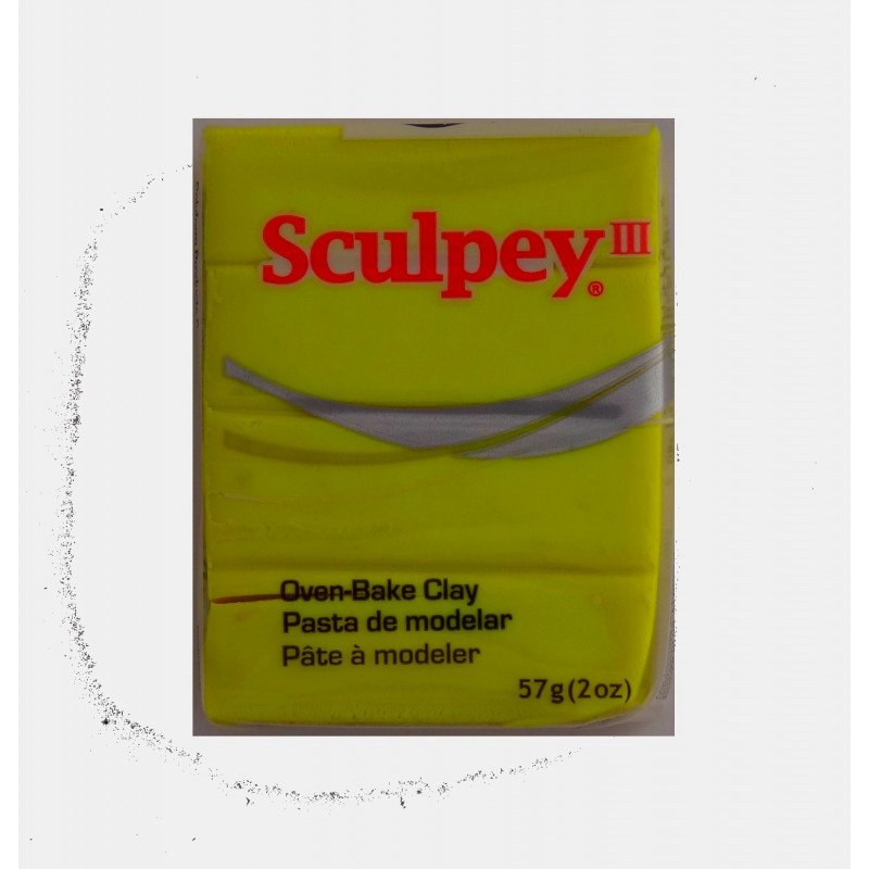 Pâte polymère Sculpey : jaune citron Pâte polymère Sculpey : jaune citron