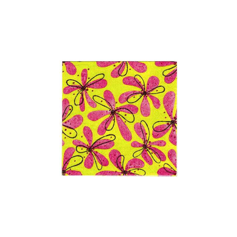 Serviette : Fleurs stylisées Serviette : Fleurs stylisées