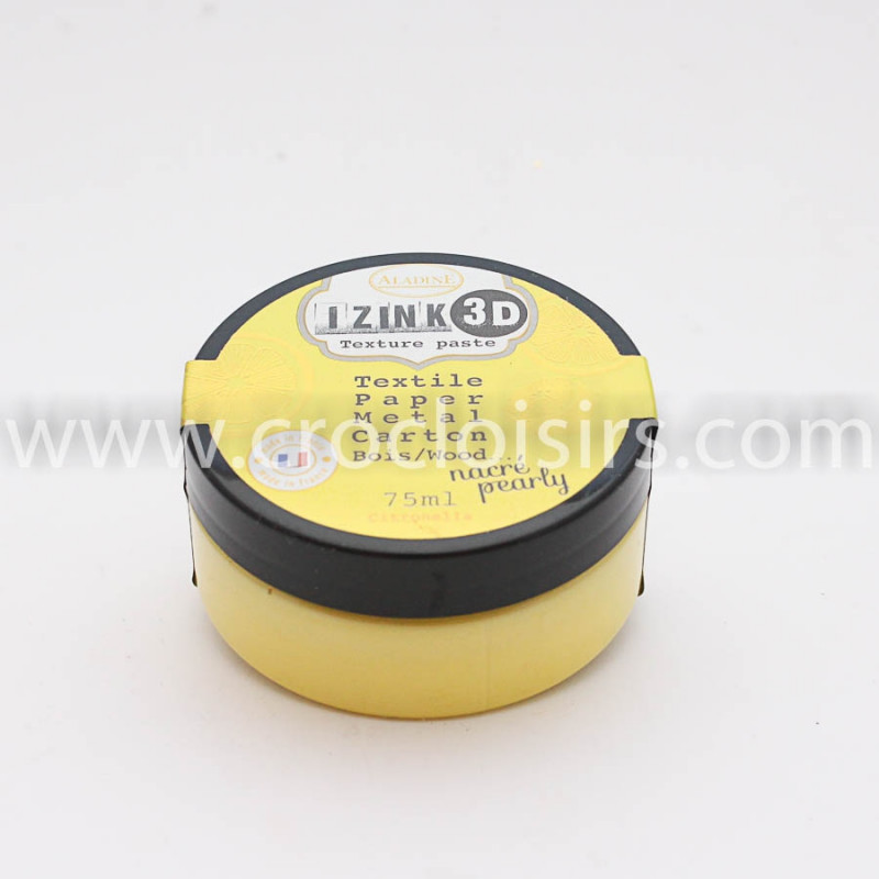 Pate de texture Izink 3D : Citronella nacré Pate de texture Izink 3D : Citronella nacré