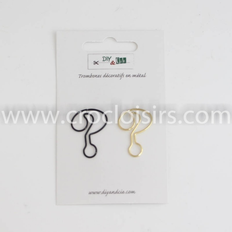 Lot de 2 trombones : Point d'interrogation Lot de 2 trombones : Point d'interrogation