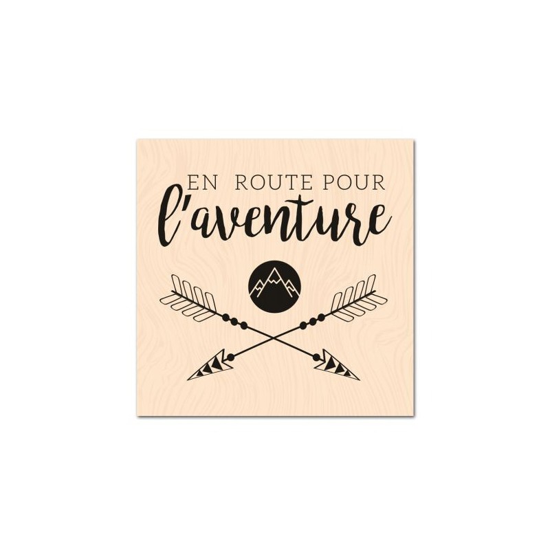 Tampon bois : En route pour l'aventure Tampon bois : En route pour l'aventure