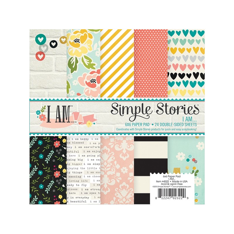 Pad 6x6 : I AM... de Simple Stories Pad 6x6 : I AM... de Simple Stories