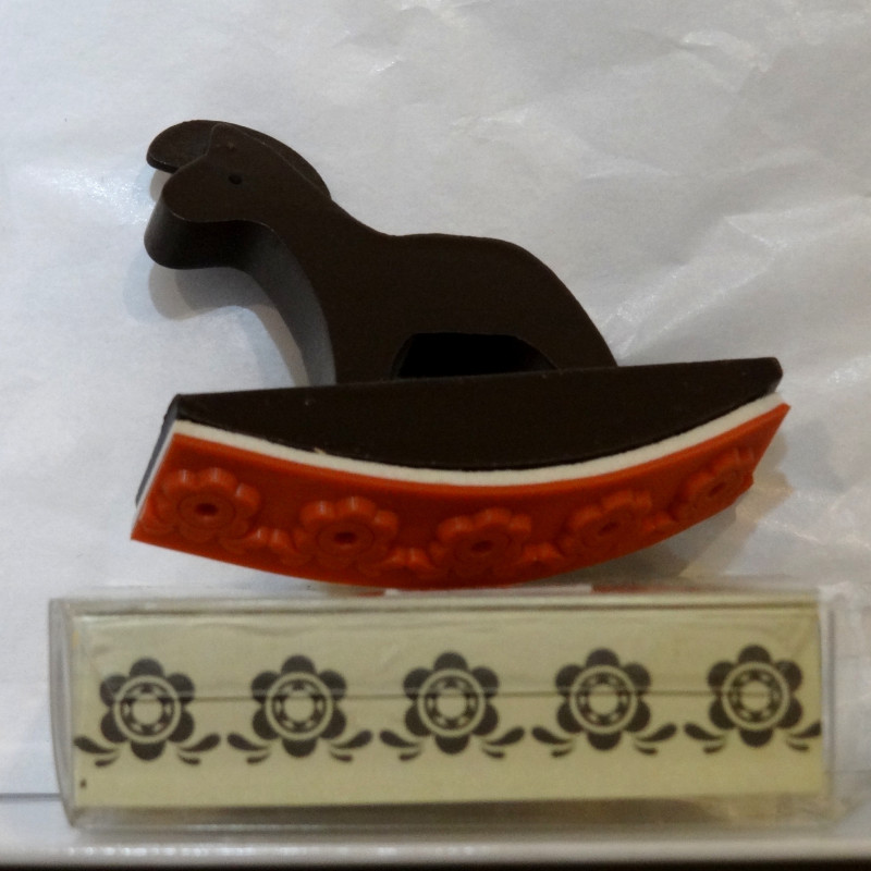 Tampon vintage : Cheval à bascule Tampon vintage : Cheval à bascule