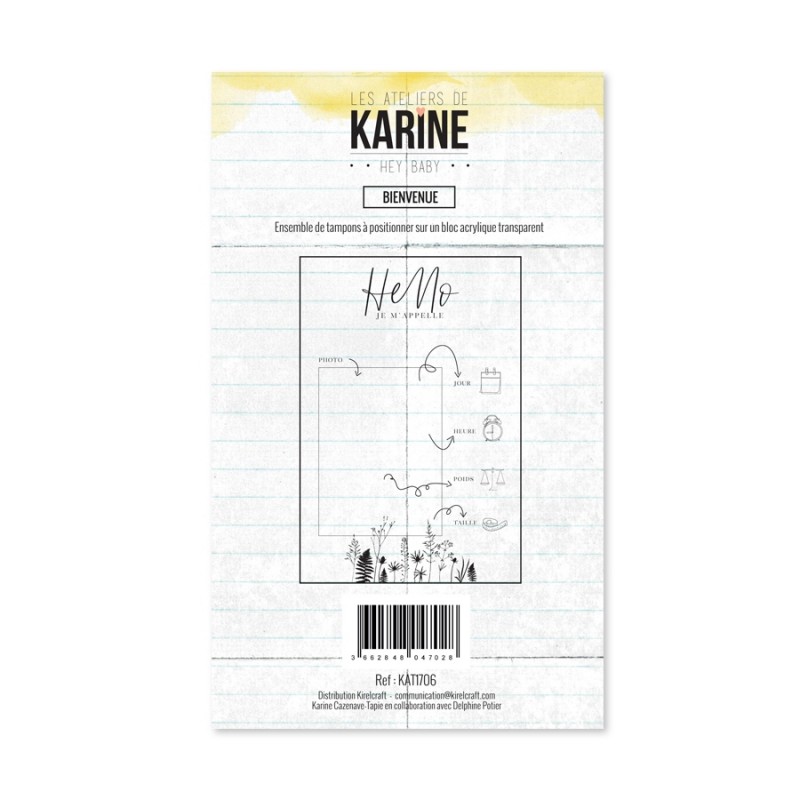 Tampon clear Hey Baby Bienvenue- Les Ateliers de Karine Tampon clear Hey Baby Bienvenue- Les Ateliers de Karine