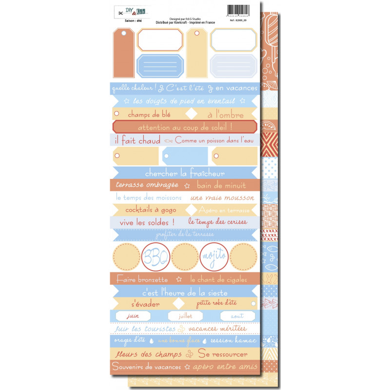 Planche de mots DIY & Cie : Carterie : Eté Planche de mots DIY & Cie : Carterie : Eté