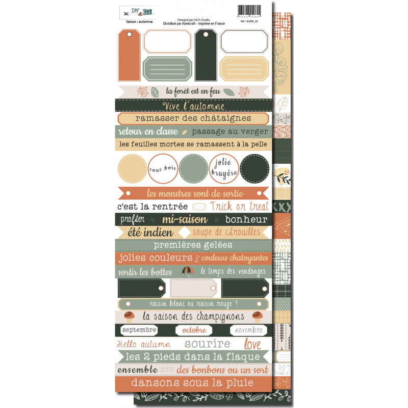 Planche de mots DIY & Cie : Carterie : Automne Planche de mots DIY & Cie : Carterie : Automne