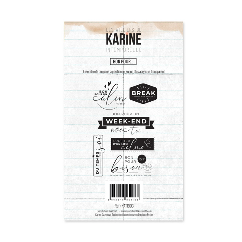Tampon clear Intemporelle Bon pour...- Les Ateliers de Karine Tampon clear Intemporelle Bon pour...- Les Ateliers de Karine