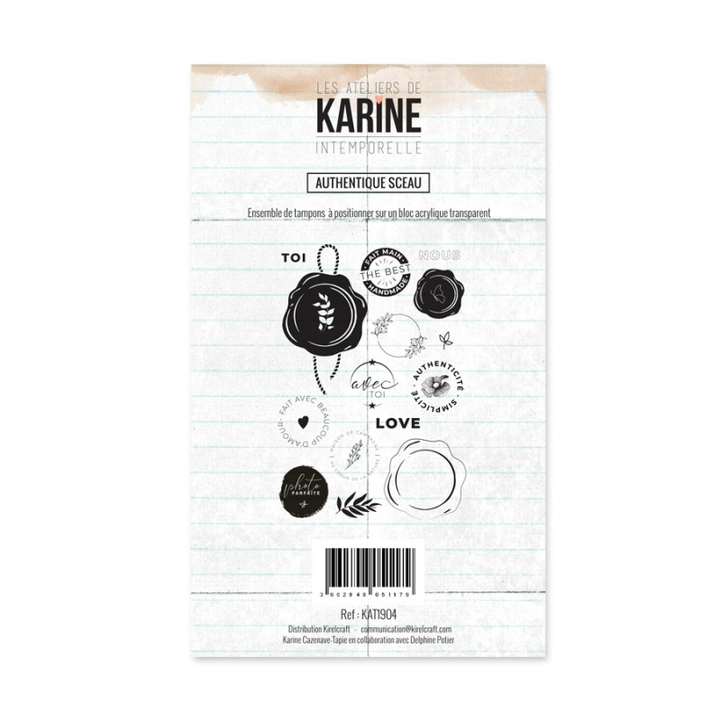 Tampon clear Intemporelle Authentique Sceau- Les Ateliers de Karine Tampon clear Intemporelle Authentique Sceau- Les Ateliers de Karine