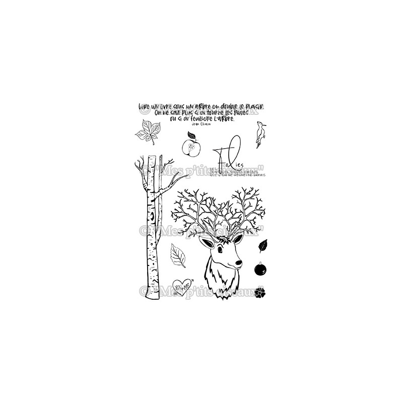 Tampons clear Dans les bois - Mes P'tits Ciseaux Tampons clear Dans les bois - Mes P'tits Ciseaux
