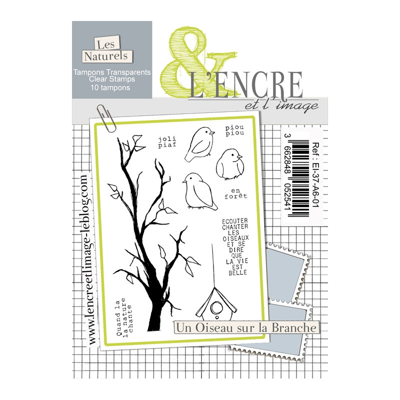 Tampon clear - Un Oiseau sur la Branche - L'Encre et l'Image Tampon clear - Un Oiseau sur la Branche - L'Encre et l'Image