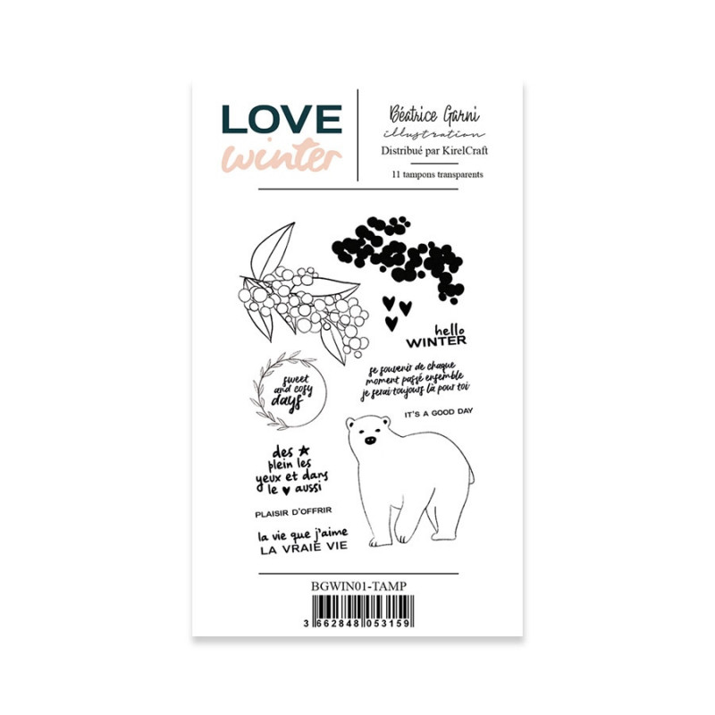 Tampons 1 Love Winter - Béatrice Garni Tampons 1 Love Winter - Béatrice Garni
