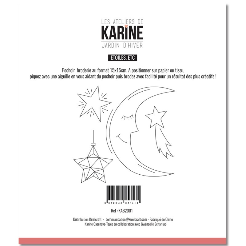 Pochoir Broderie Jardin d'Hiver Etoiles,etc -Les Ateliers de Karine Pochoir Broderie Jardin d'Hiver Etoiles,etc -Les Ateliers de Karine