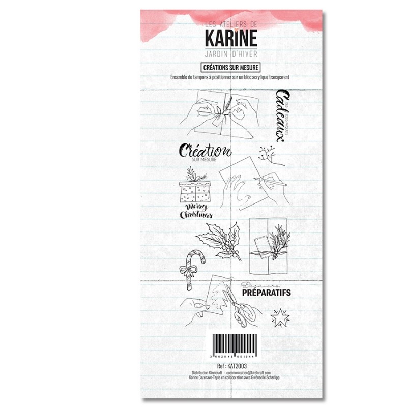 Tampon clear Jardin d'Hiver Créations sur mesure- Les Ateliers de Karine Tampon clear Jardin d'Hiver Créations sur mesure- Les Ateliers de Karine