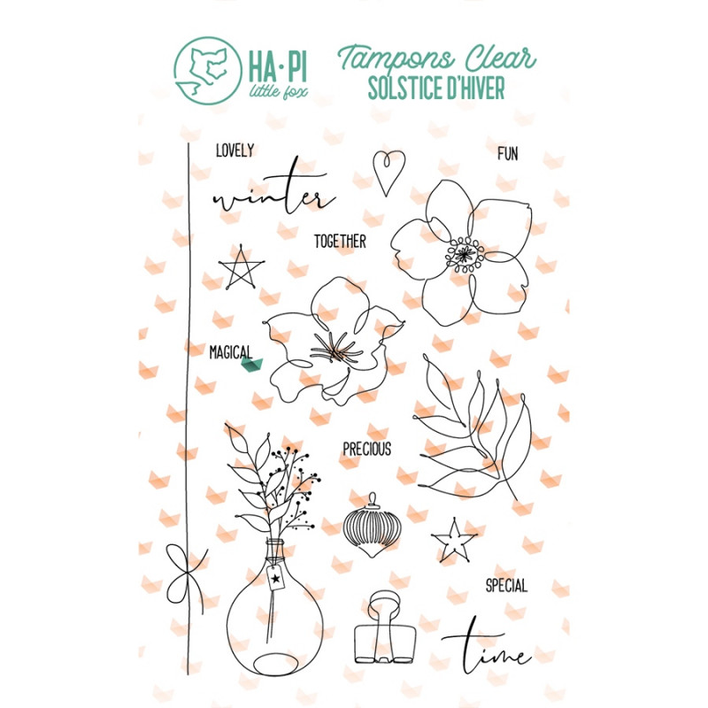 Tampons clear Lovely winter - HA PI Little Fox Tampons clear Lovely winter - HA PI Little Fox