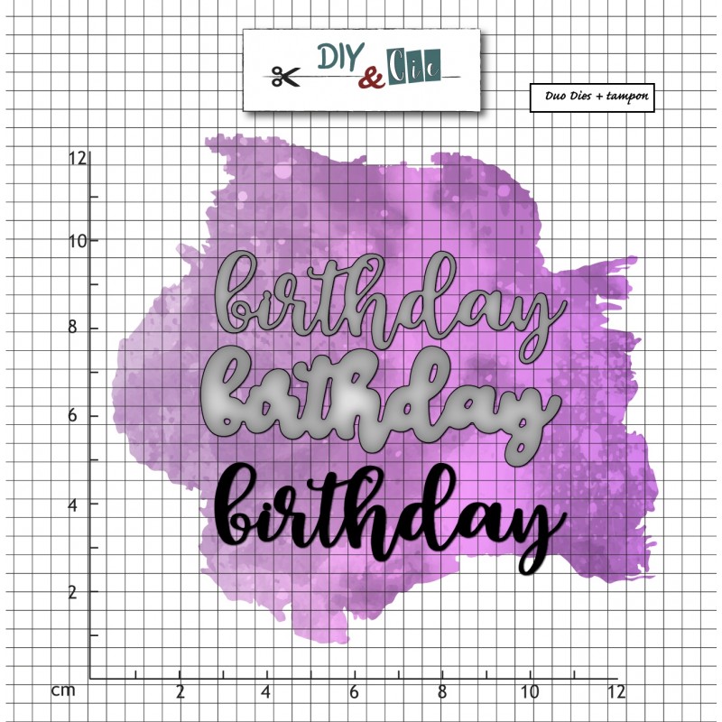 Set combiné die et tampon : Birthday - DIY and Cie Set combiné die et tampon : Birthday - DIY and Cie