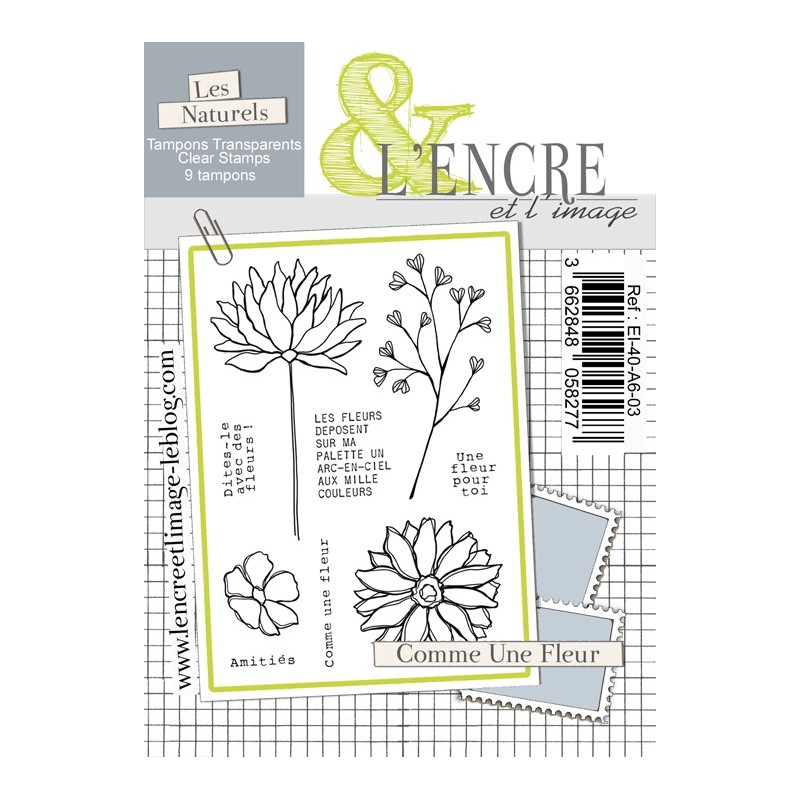 Tampon clear - Comme une Fleur - L'Encre et l'Image Tampon clear - Comme une Fleur - L'Encre et l'Image