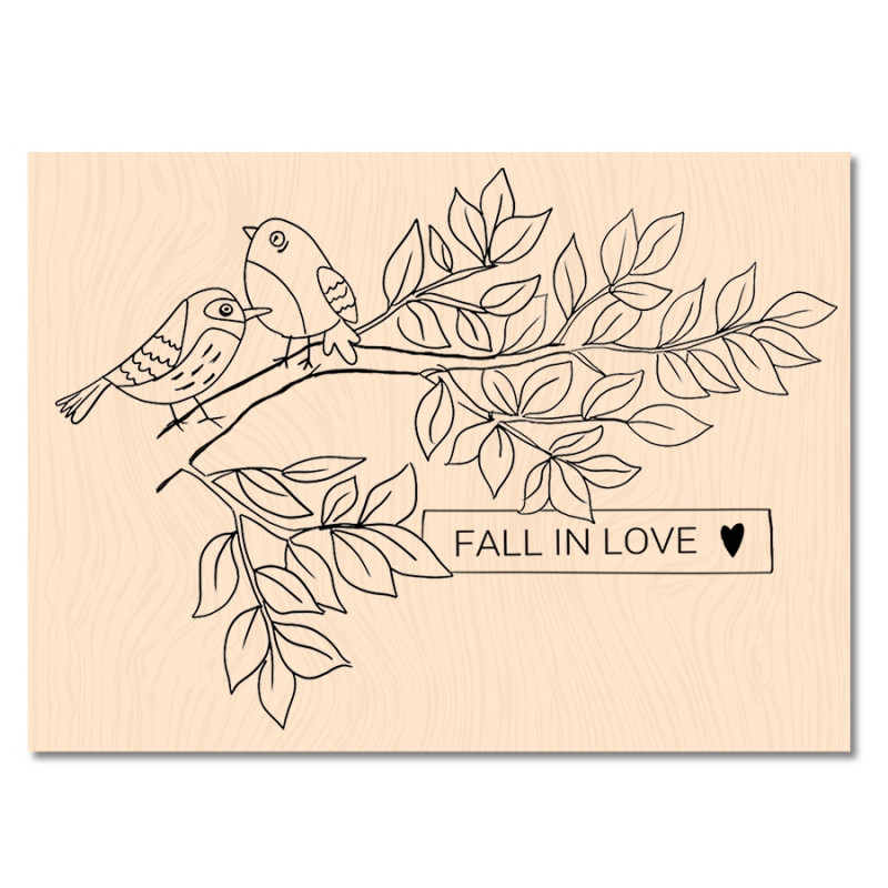 Tampon bois Cahier d'Automne Fall in love -Les Ateliers de Karine Tampon bois Cahier d'Automne Fall in love -Les Ateliers de Karine